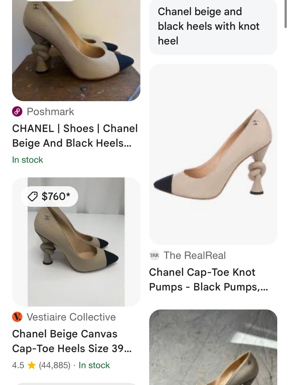 CHANEL canvas knot heels - Picture 2 of 6